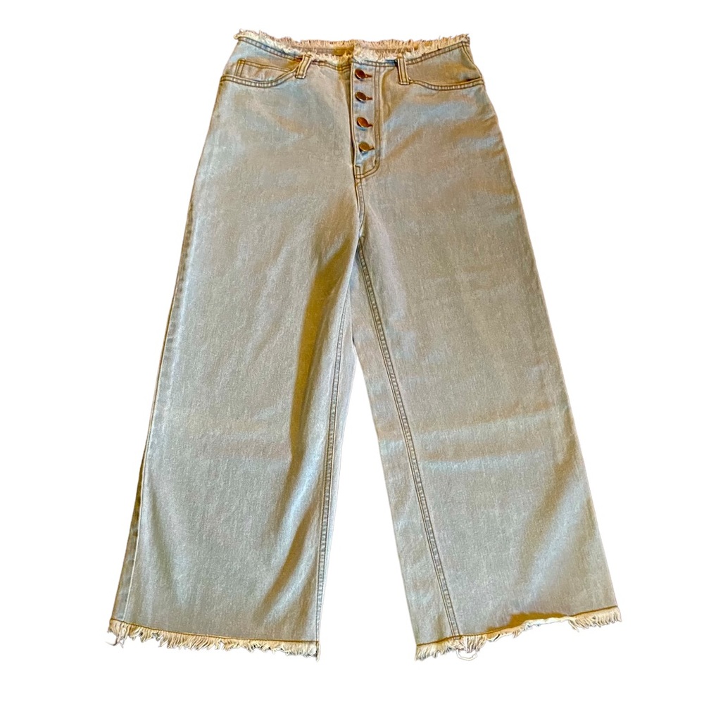 LVC made in Korea de luxe high rise cropped wide legged butttonfly Missi…